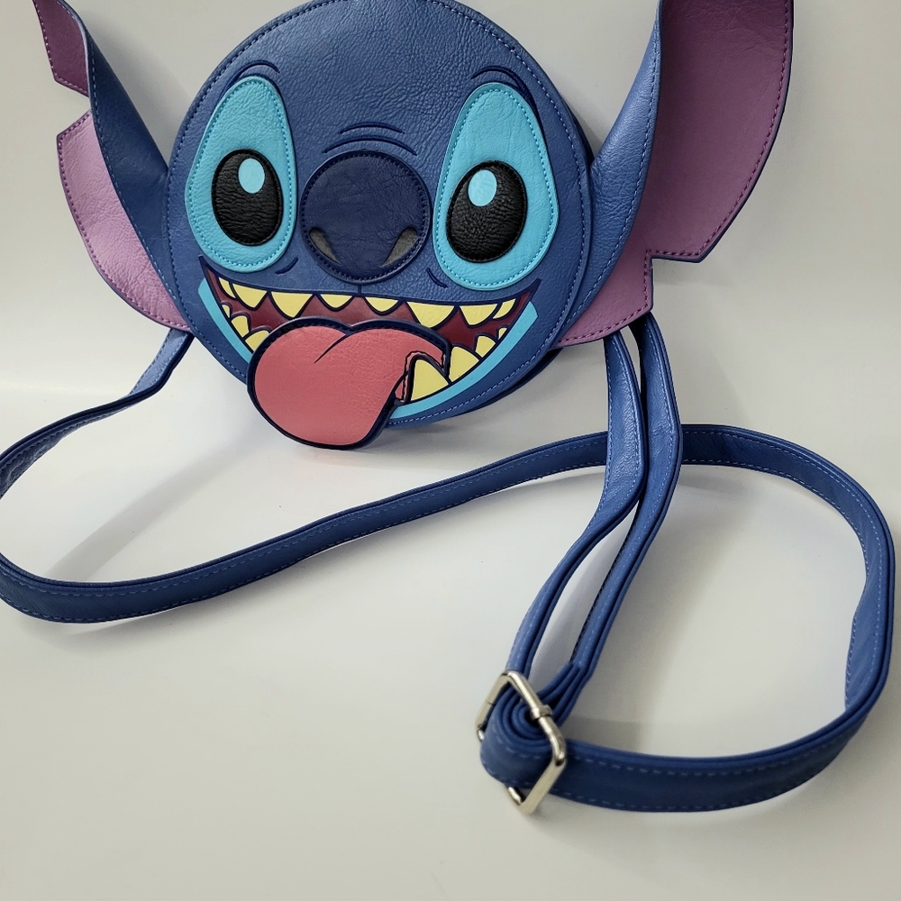 New Disney Parks Loungefly Stitch Blue Crossbody Purse Bag - Picture 4 of 9